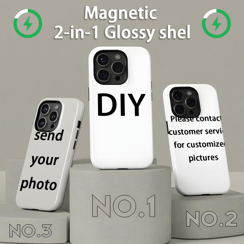 Magnetic Phone Case - Custodia Magnetica 2-in-1 Lucida per iPhone