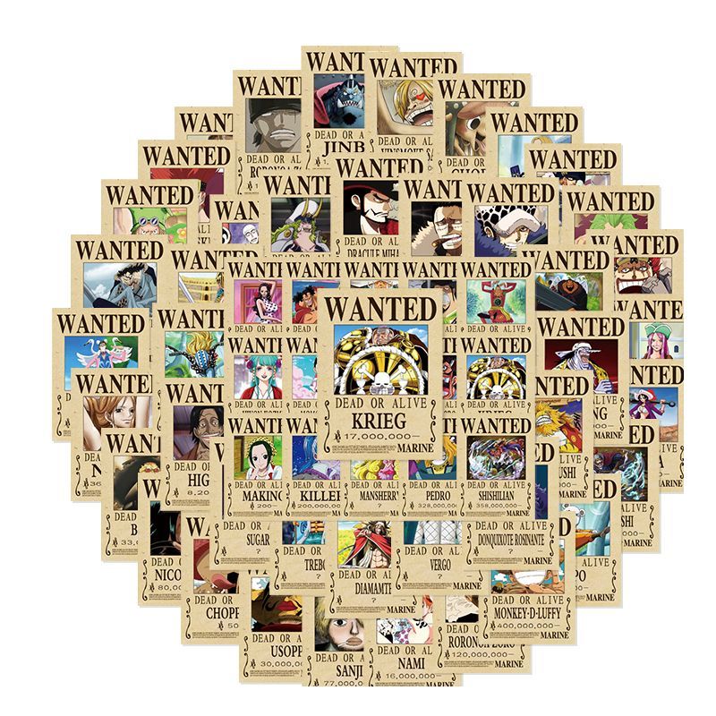 Phone Accessories Poster - 140 Adesivi One Piece per Decorazioni