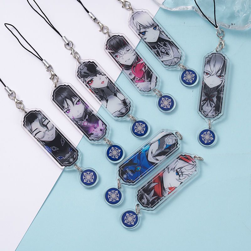 Phone Accessories Jewelry - 8 Pezzi Portachiavi Anime Genshin Impact