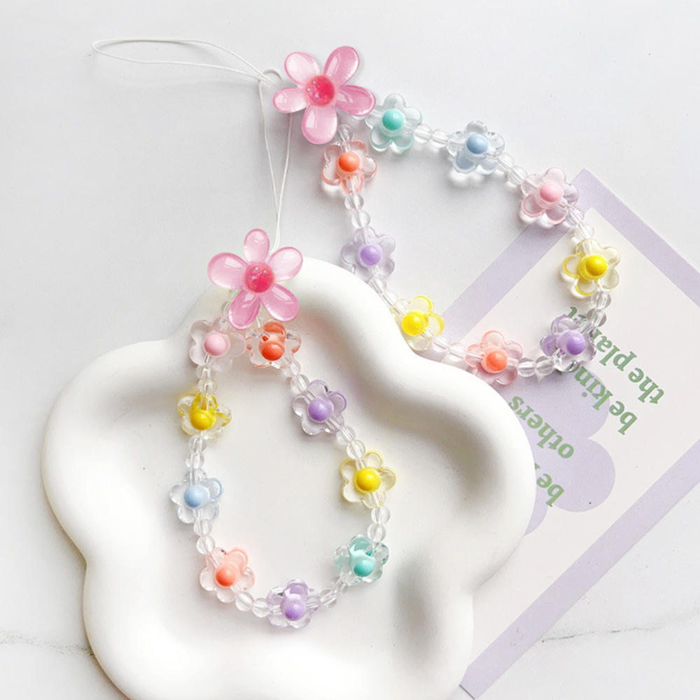 Phone Accessories Keychain - Perline colorate di fiori di sole