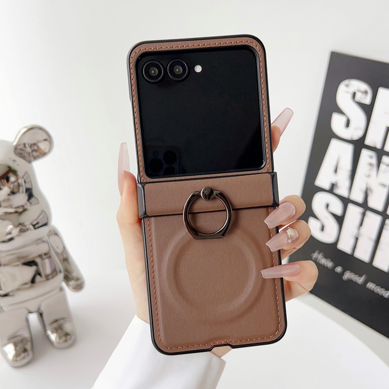 Phone Accessories Ring Holder - Custodia in pelle con anello rotante