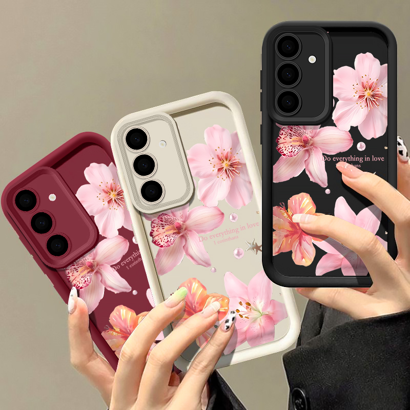 Cover Morbida con Fiori Rosa p - Samsung Galaxy A55 recensione e prezzo